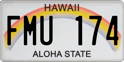 HI license plate FMU174