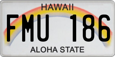 HI license plate FMU186