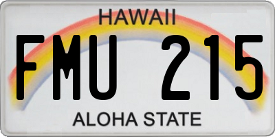HI license plate FMU215
