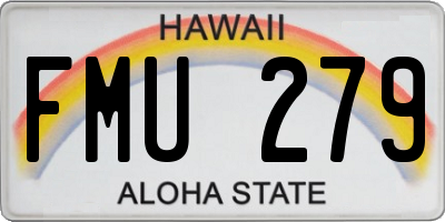 HI license plate FMU279