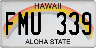 HI license plate FMU339