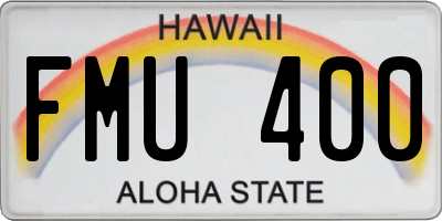 HI license plate FMU400