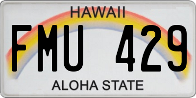 HI license plate FMU429