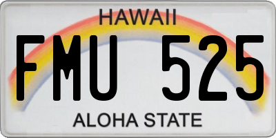 HI license plate FMU525