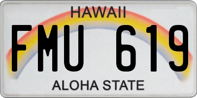 HI license plate FMU619
