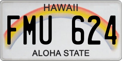 HI license plate FMU624