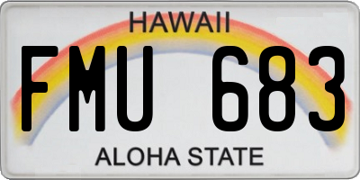 HI license plate FMU683