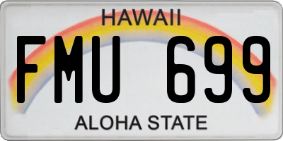 HI license plate FMU699