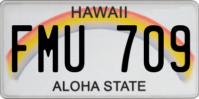 HI license plate FMU709