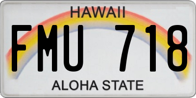 HI license plate FMU718