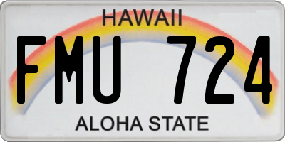 HI license plate FMU724