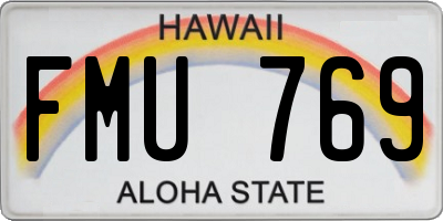 HI license plate FMU769
