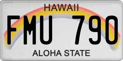 HI license plate FMU790