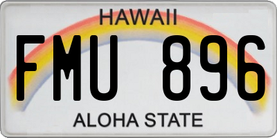 HI license plate FMU896