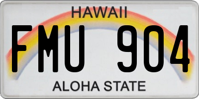 HI license plate FMU904
