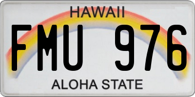 HI license plate FMU976