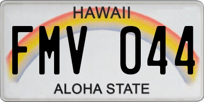 HI license plate FMV044