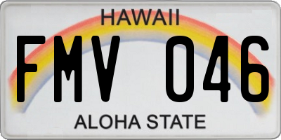 HI license plate FMV046
