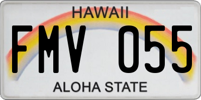 HI license plate FMV055