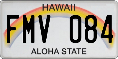 HI license plate FMV084