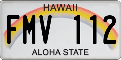 HI license plate FMV112