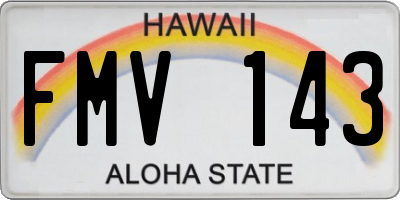 HI license plate FMV143