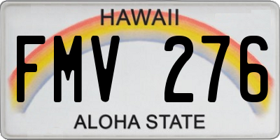 HI license plate FMV276