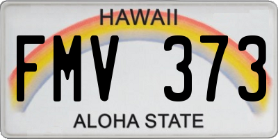 HI license plate FMV373
