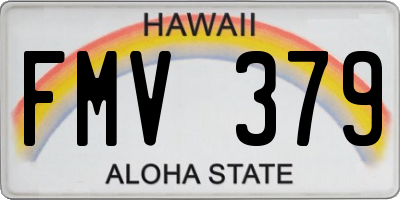 HI license plate FMV379
