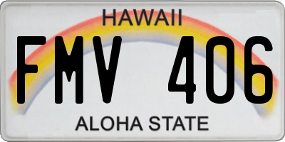 HI license plate FMV406
