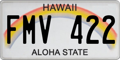HI license plate FMV422