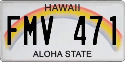 HI license plate FMV471
