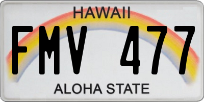 HI license plate FMV477