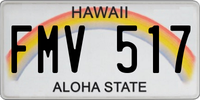 HI license plate FMV517