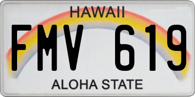 HI license plate FMV619