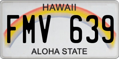 HI license plate FMV639
