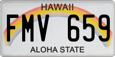 HI license plate FMV659