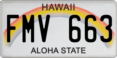 HI license plate FMV663