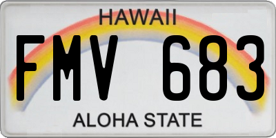 HI license plate FMV683