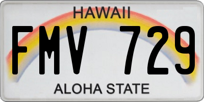 HI license plate FMV729