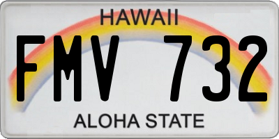 HI license plate FMV732