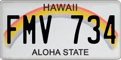 HI license plate FMV734