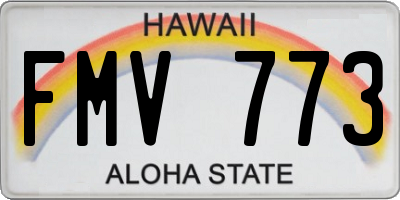 HI license plate FMV773