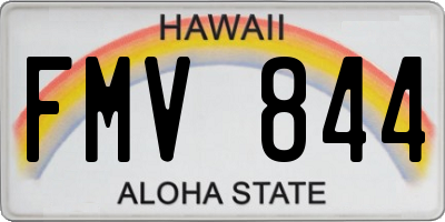 HI license plate FMV844