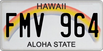 HI license plate FMV964