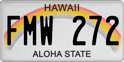 HI license plate FMW272