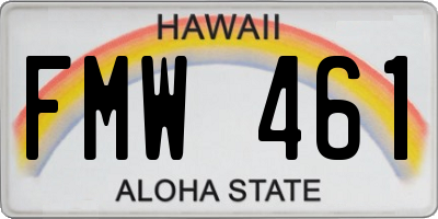 HI license plate FMW461