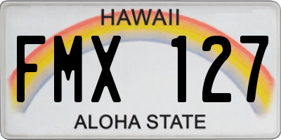 HI license plate FMX127