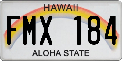 HI license plate FMX184