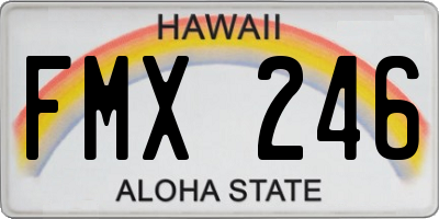 HI license plate FMX246